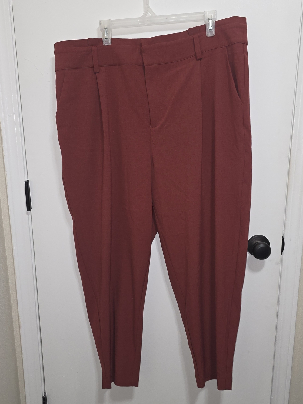 torrid Tailored High-Rise Ankle Pants in Deep Orangy